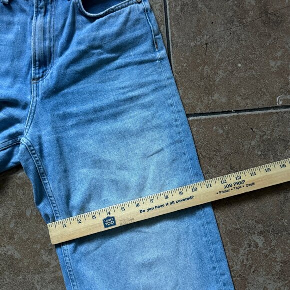 Rag & Bone Ruth Super High Rise Wide Leg Jeans Raw Hem Light Wash Size 25 - Picture 9 of 14
